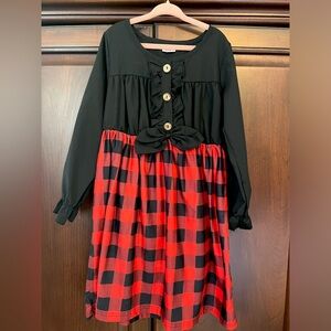 Girl Boutique Black and Red Plaid Dress - 7/8 sizing